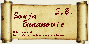 Sonja Budanović vizit kartica
